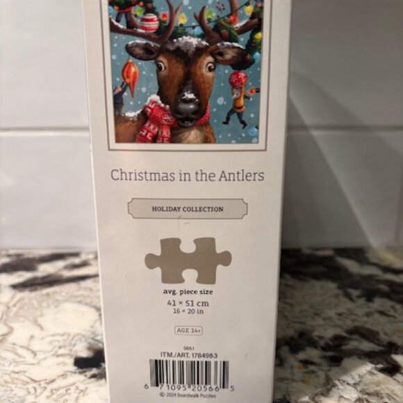 SOLD Board Walk Puzzle Company - Christmas in the Antlers - 500 pieces - Picture 3 of 6